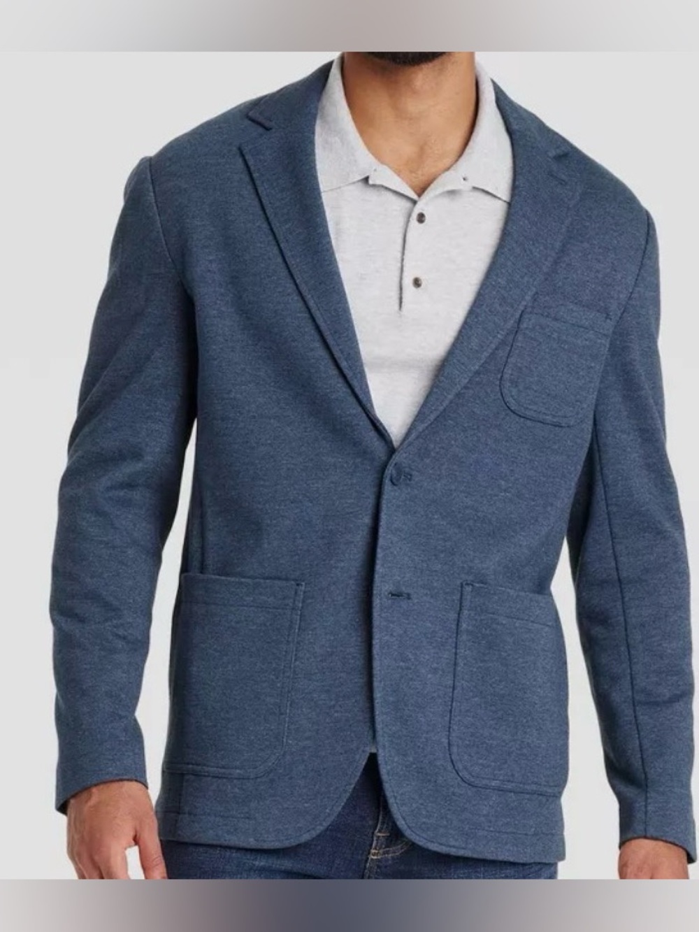 NWT Men's Comfort Wear Knit Blazer - Goodfellow & Co Deep Blue Small